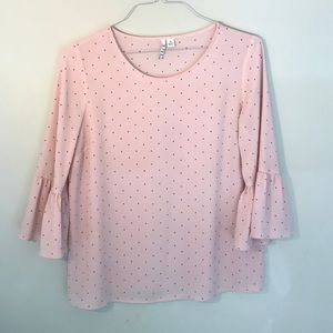 Elite Thin Pink Polka-Dot Blouse
